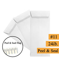 #11 Policy (Open End) Envelope, 4 1/2 x 10 3/8, Sturdy 24lb. White, Peel & Seal Flap - Cashier Depot