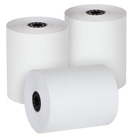 Cashier Depot 3" X 165' 1-Ply Bond Paper Rolls, Premium White, 50 Rolls - Cashier Depot